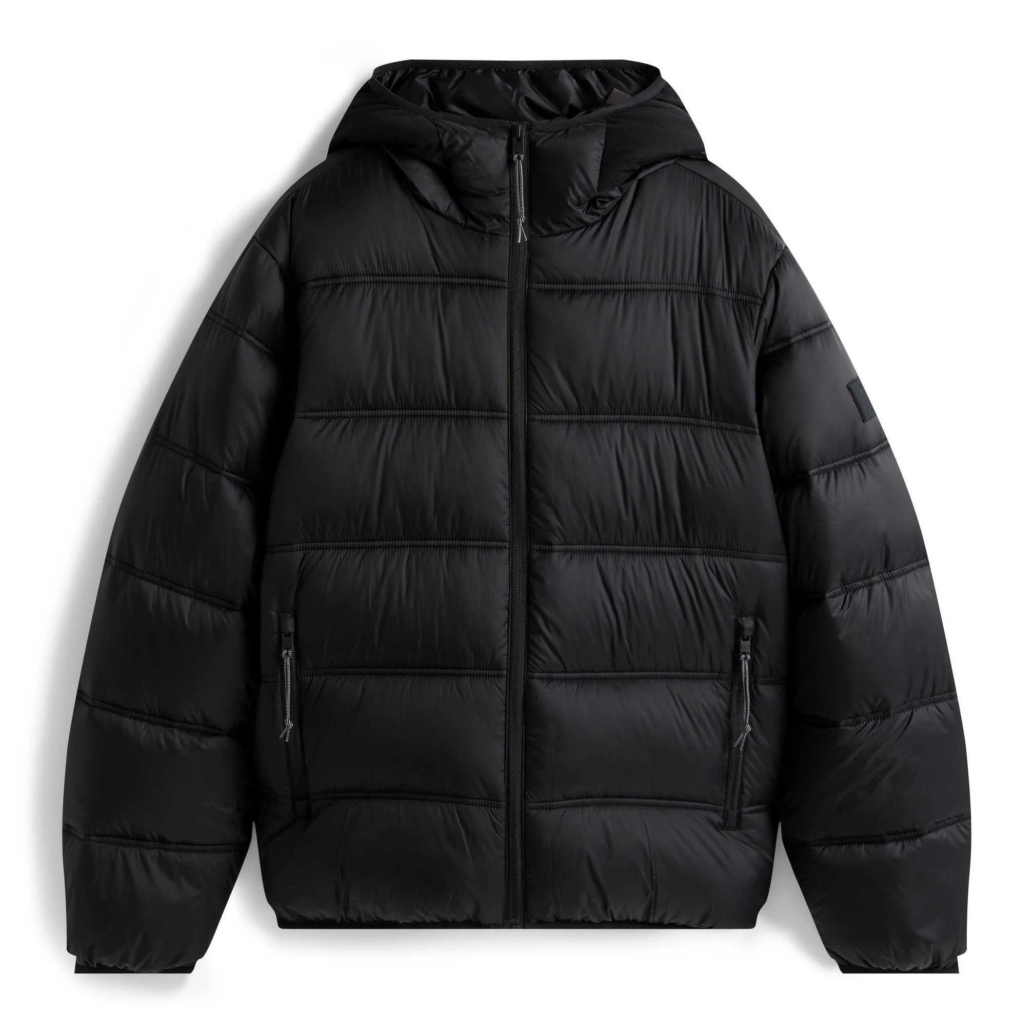 Μπουφάν TJM hooded logo puffer Black Tommy jeans