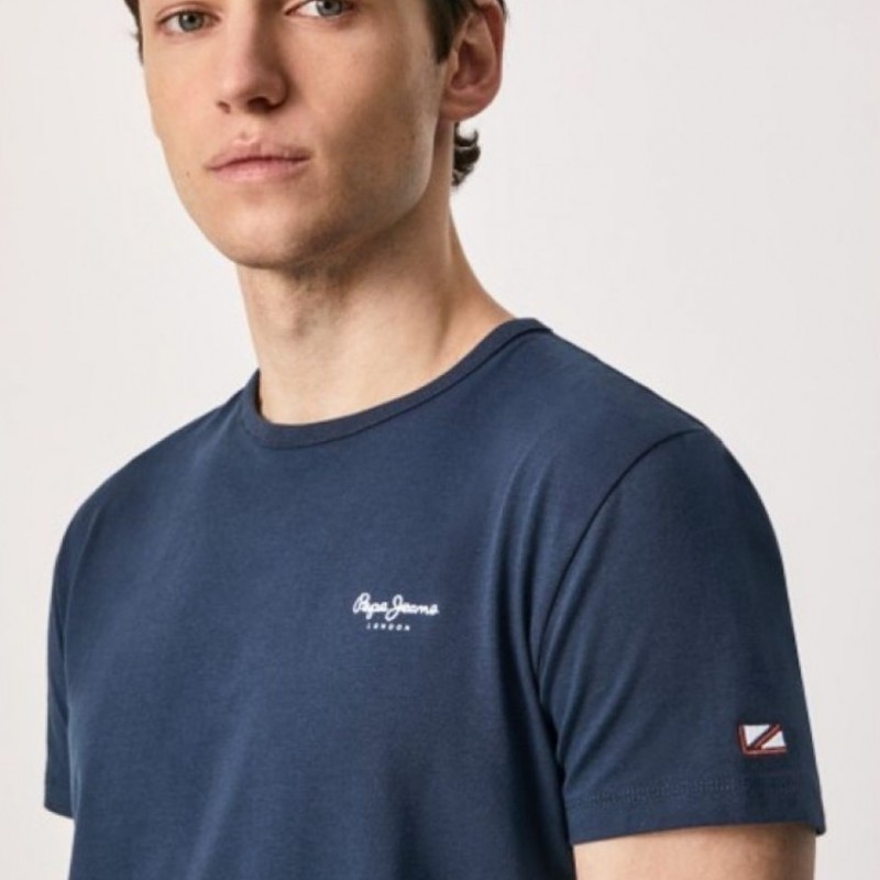 T-shirt original basic blue Pepe jeans