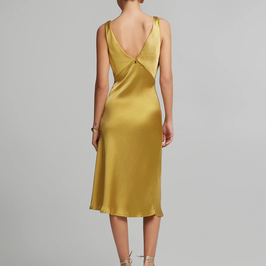 Φόρεμα μίντι lingerie σατέν Olive Lynne