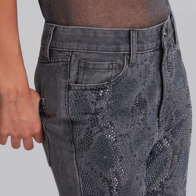 Τζίν παντελόνι με hot fix Grey Lynne