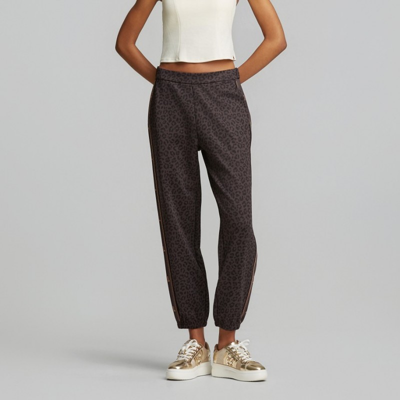 Παντελόνι φόρμας animal print Grey Lynne