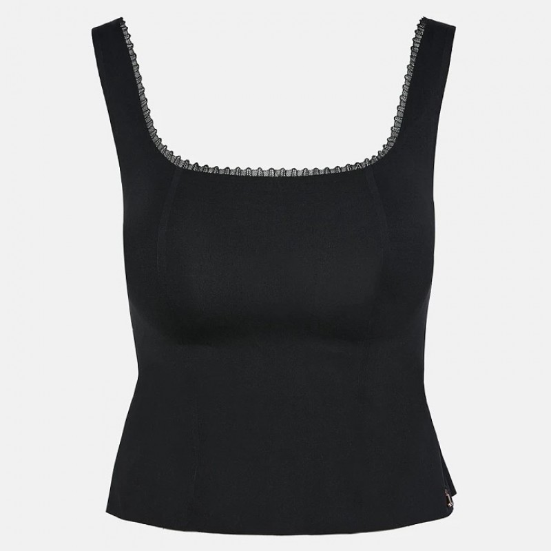 Ελαστική μπλούζα laser cut Black Lynne