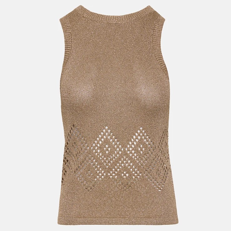 Μπλούζα αμάνικη lurex Gold Lynne