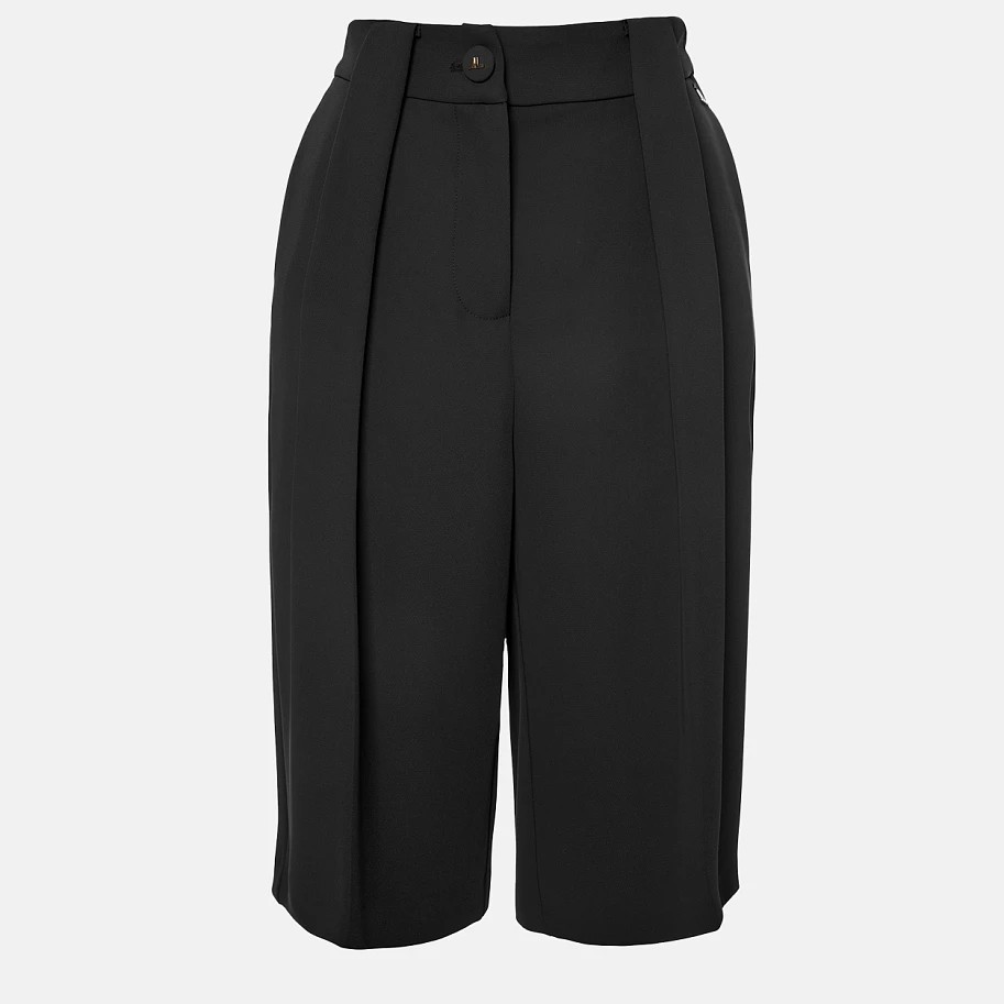 Βερμούδα κρεπ με πιέτες Black Lynne