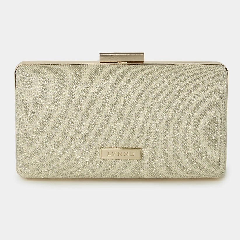 Τσαντάκι Clutch μεταλλιζέ Gold Lynne