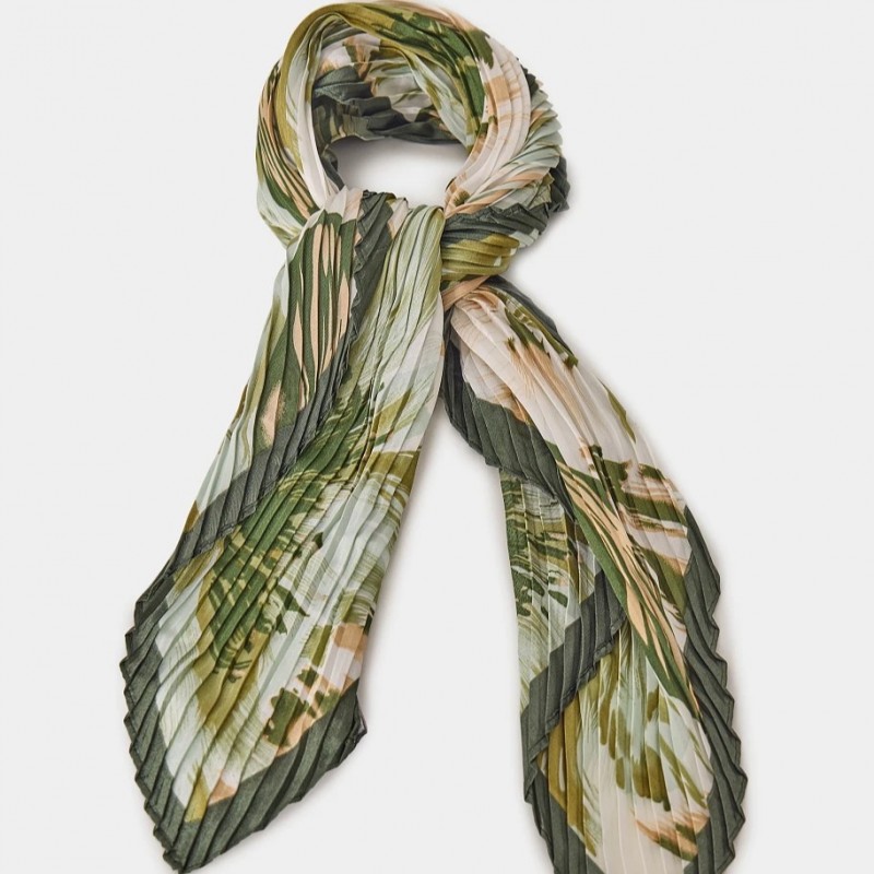 Μαντήλι πλισέ εμπριμέ Green Lynne