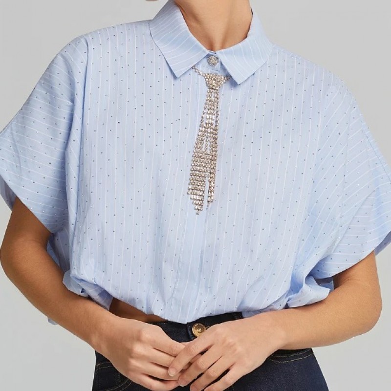 Κολιέ γραβάτα από στρας Gold Lynne