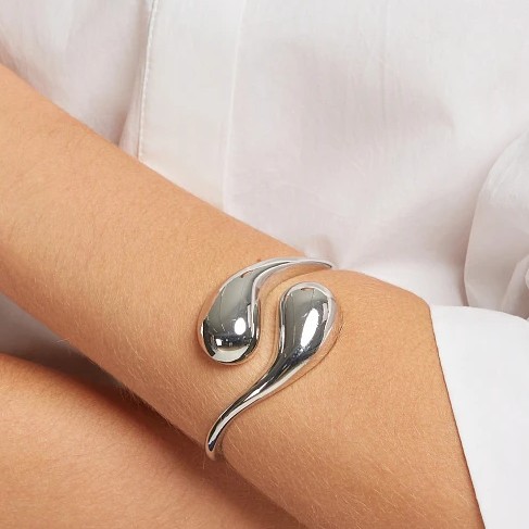 Χειροπέδα σε σχήμα σταγόνας Silver Lynne