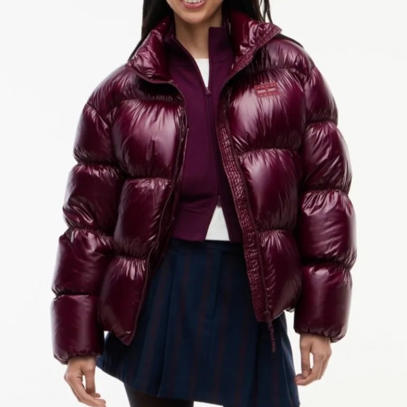 Μπουφάν Shiny Down Ripstop Relaxed Puffer Bordeaux Tommy jeans