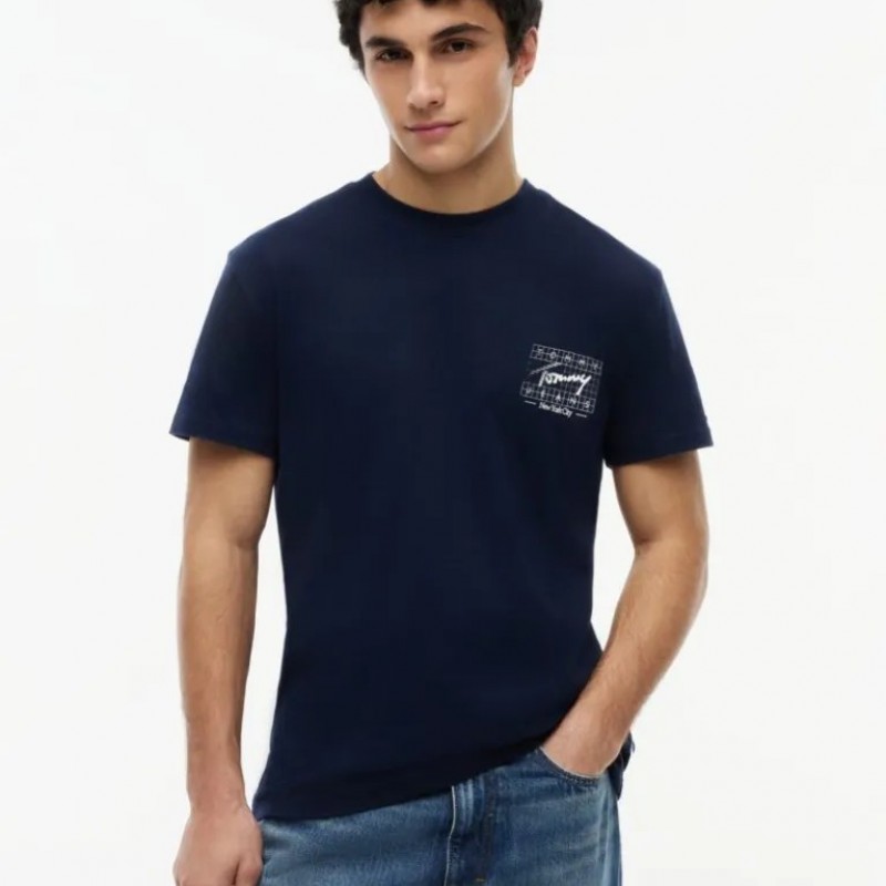 Μπλούζα με κοντό μανίκι TJM Reg flag ss tee Blue Tommy jeans