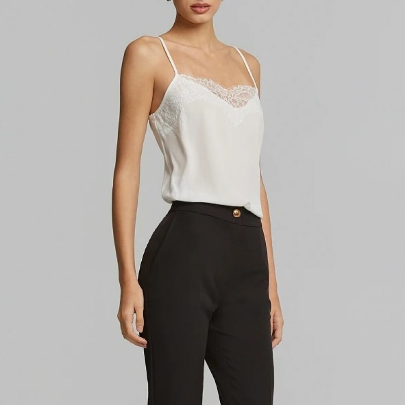 Μπλούζα lingerie με δαντέλα White Lynne