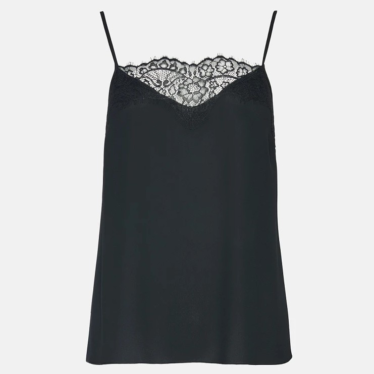 Μπλούζα lingerie με δαντέλα Black Lynne