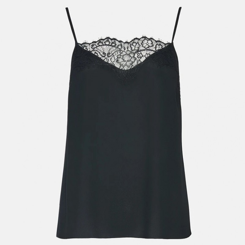 Μπλούζα lingerie με δαντέλα Black Lynne