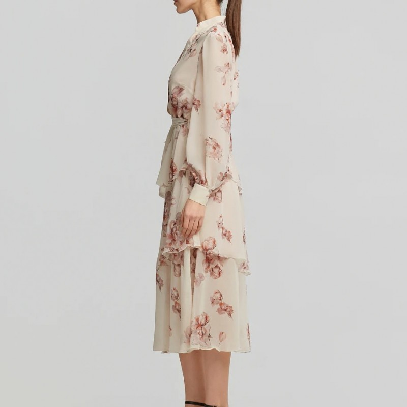 Φόρεμα εμπριμέ με βολάν Stone Lynne