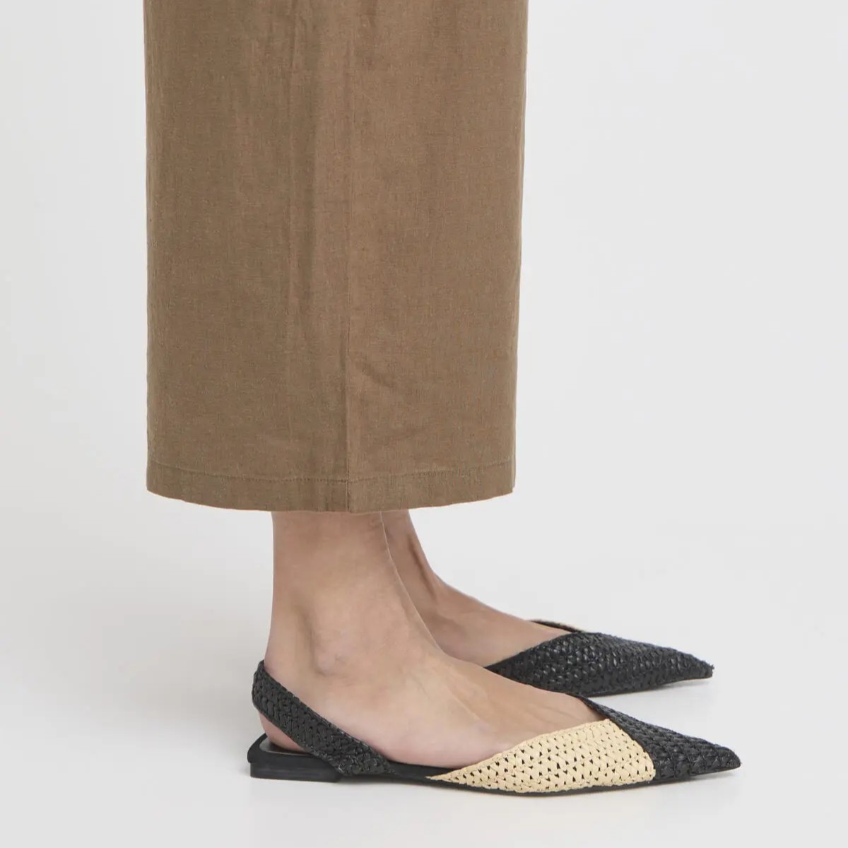 Παντελόνι κρόπ wide leg Byfalakka Brown B.Young