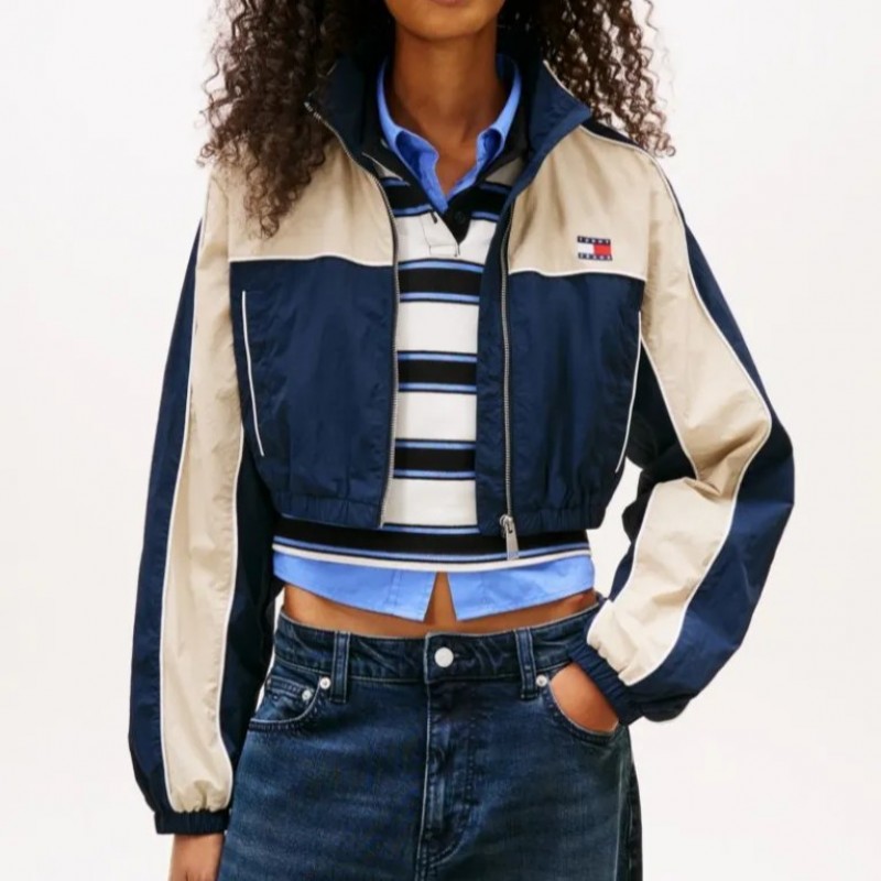 Μπουφάν TJW Nylon piping Blue Tommy jeans