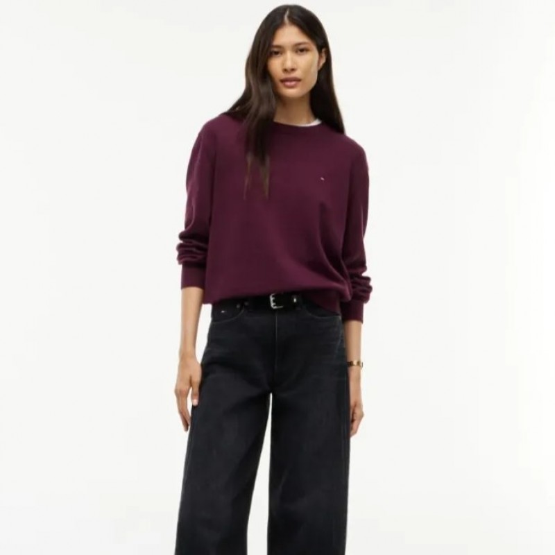 Boxy Πουλόβερ Με Κλασική Λαιμόκοψη Essential crew Bordeaux Tommy jeans