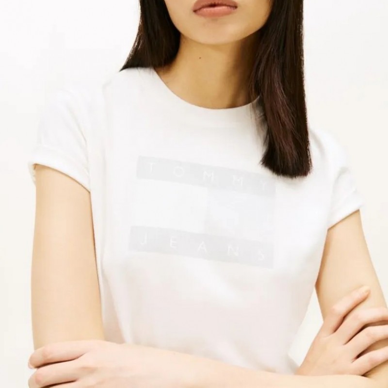 T-shirt TJW flag ss Ecru Tommy jeans