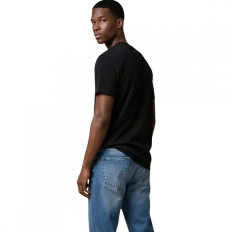 Μπλούζα με κοντό μανίκι TJM Reg sflag ss Black Tommy jeans