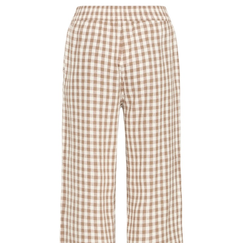 Παντελόνι κρόπ wide leg stripes Byfalakka Brown B.Young