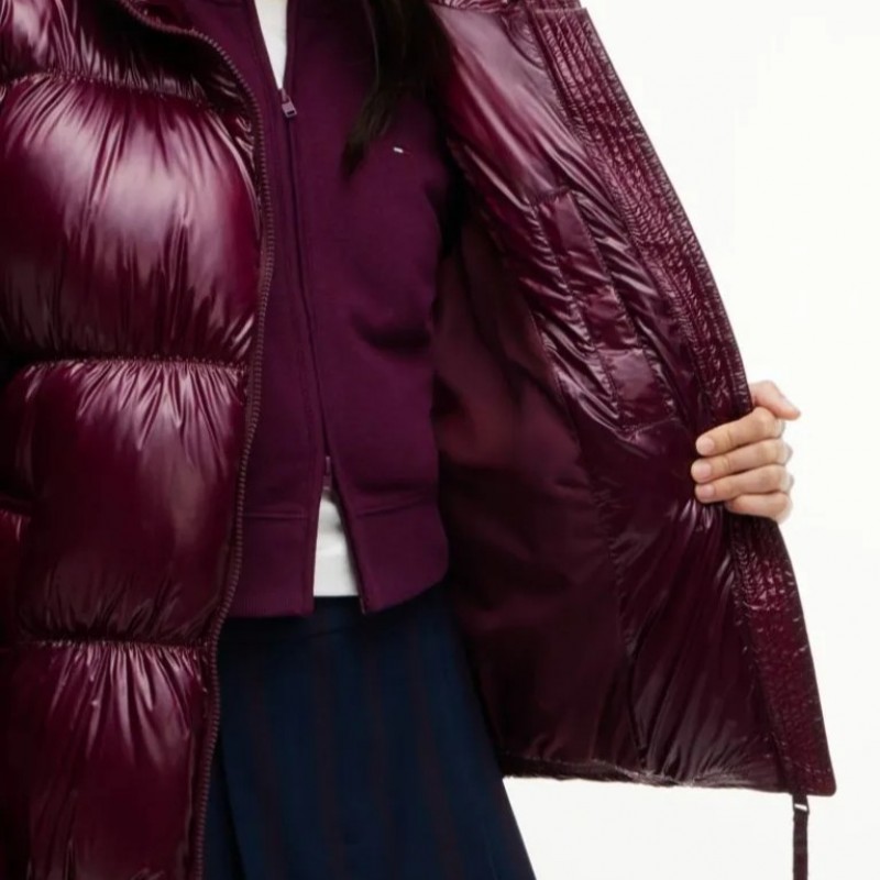 Μπουφάν Shiny Down Ripstop Relaxed Puffer Bordeaux Tommy jeans
