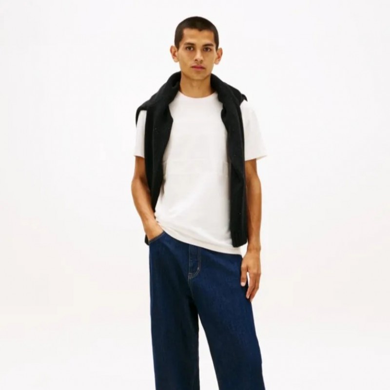 Μπλούζα με κοντό μανίκι TJM Tonal flag Ecru Tommy jeans