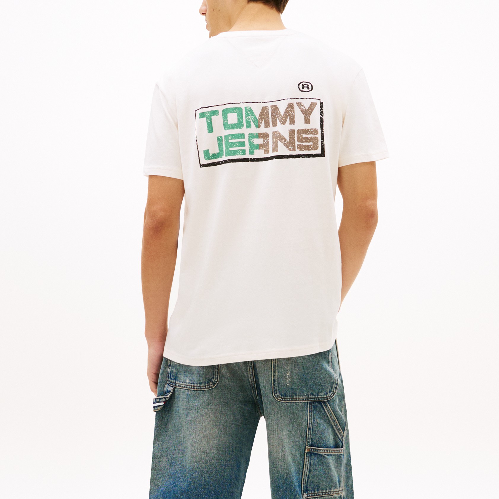 Μπλούζα με κοντό μανίκι TJM REG GYM BLOCK White Tommy jeans