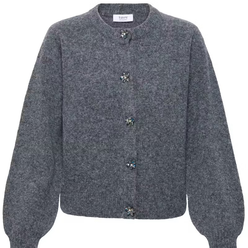 Ζακέτα με κουμπιά Byomea deco Grey B.young