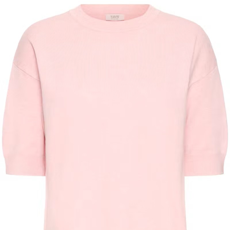 Μπλούζα με κοντό μανίκι πλεκτή Bymmorla Pink B.Young