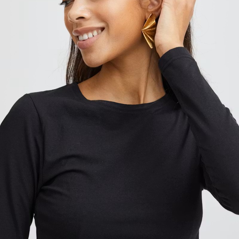 Μπλούζα με μακρύ μανίκι Bypamila Black B.Young