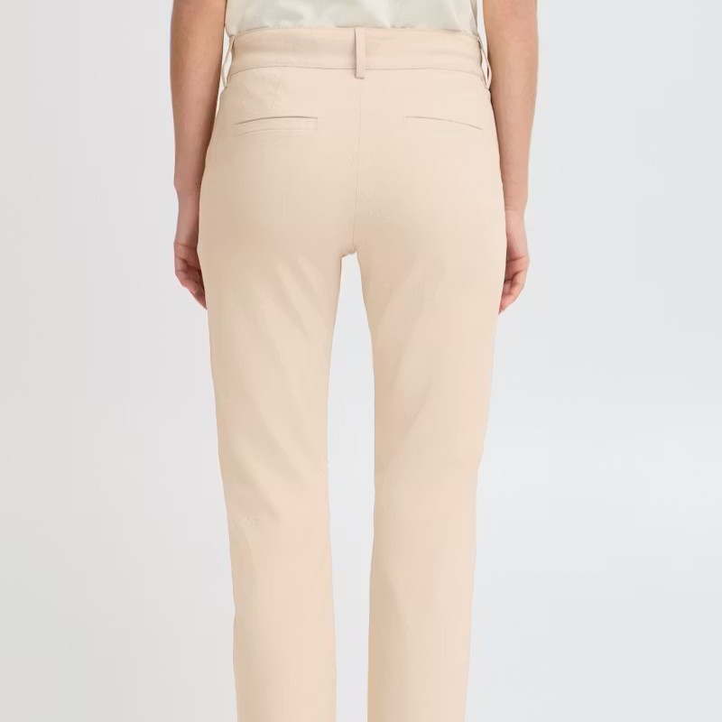 Παντελόνι σε στενή γραμμή Bydixi Beige B.Young