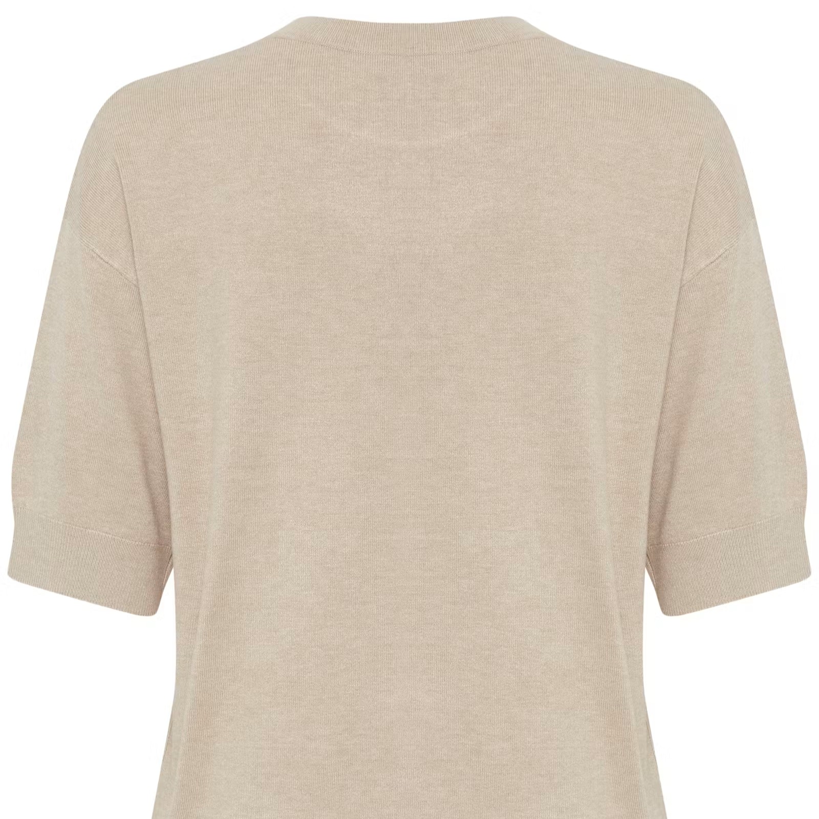 Μπλούζα με κοντό μανίκι πλεκτή Bymmorla Beige B.Young