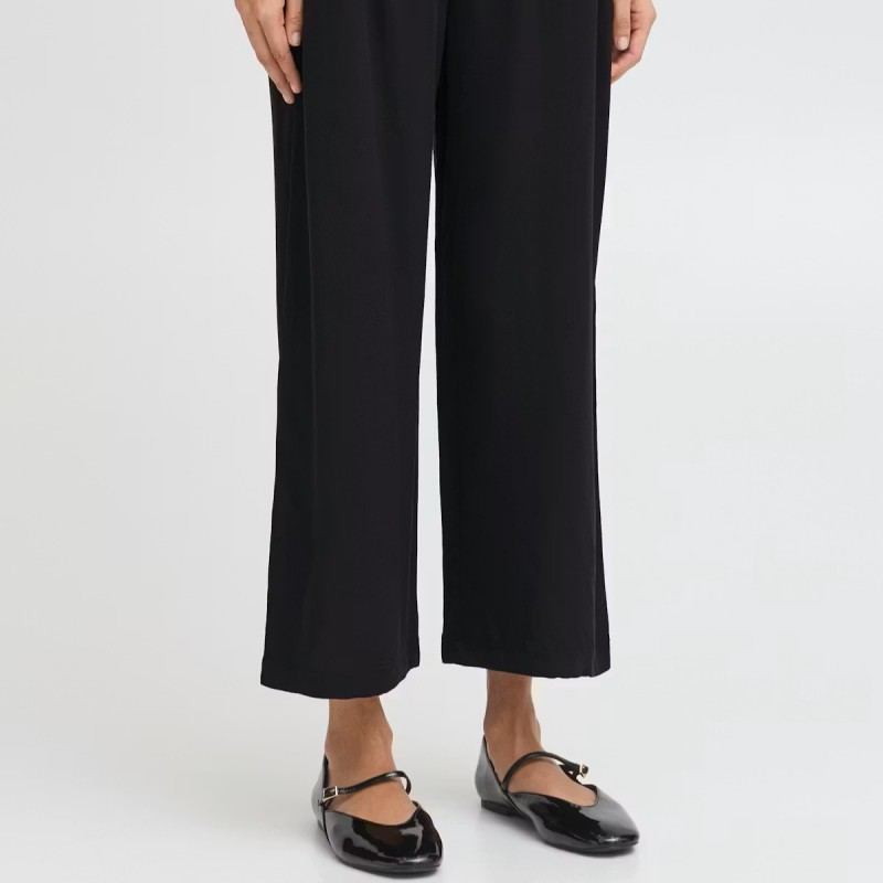 Παντελόνι κρόπ wide leg Bymmjoella Black B.Young