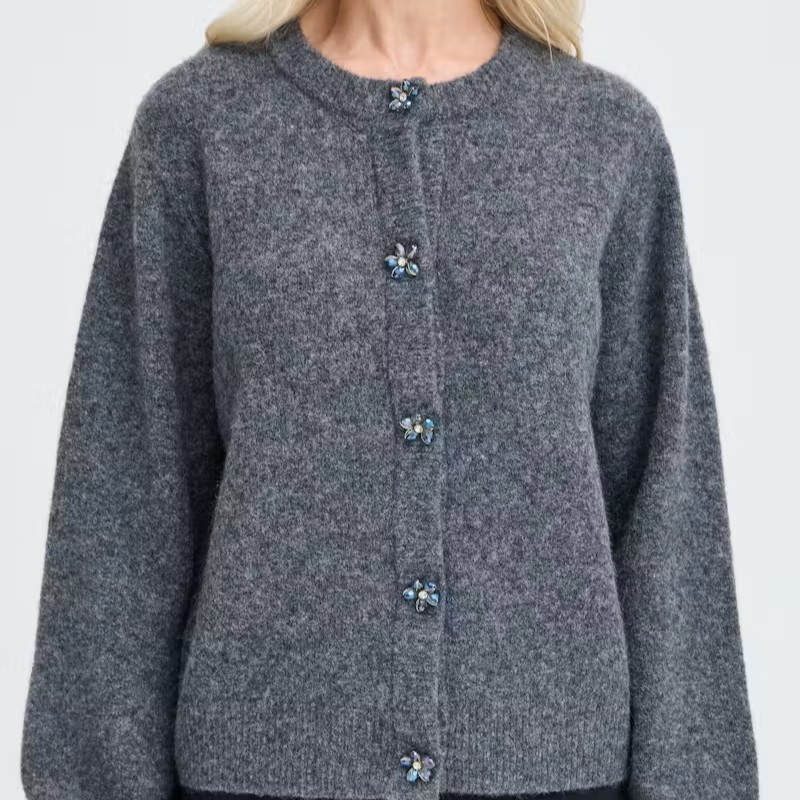 Ζακέτα με κουμπιά Byomea deco Grey B.young