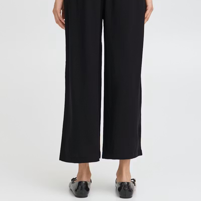 Παντελόνι κρόπ wide leg Bymmjoella Black B.Young