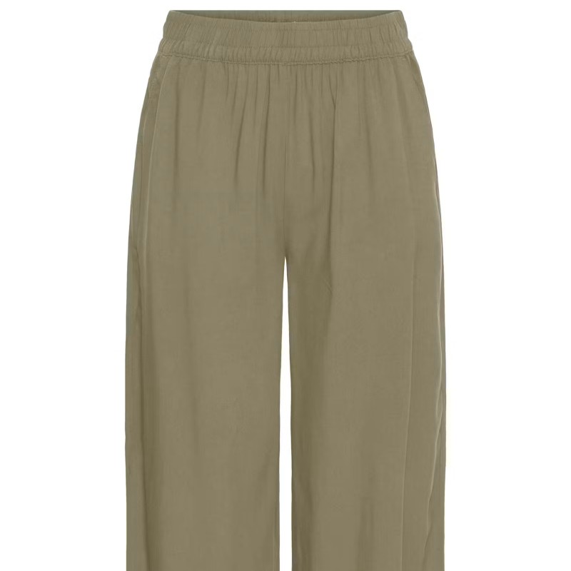 Παντελόνι κρόπ wide leg Bymmjoella Chaki B.Young