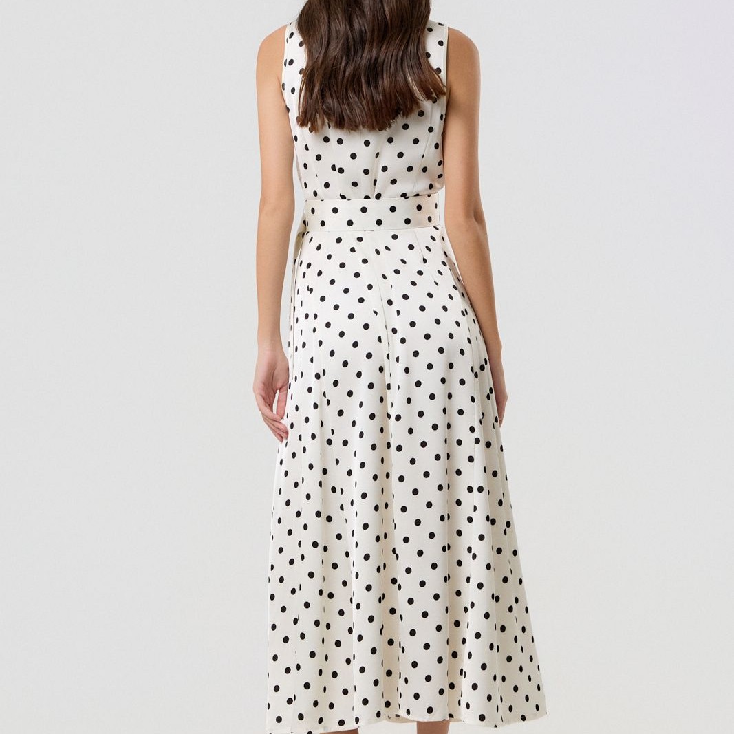 Πουκαμισοφόρεμα Με Πουά Σχέδιο White Fullah sugah