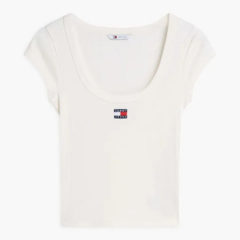 Μπλούζα αμάνικη rib badge White Tommy jeans