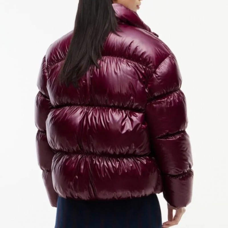 Μπουφάν Shiny Down Ripstop Relaxed Puffer Bordeaux Tommy jeans