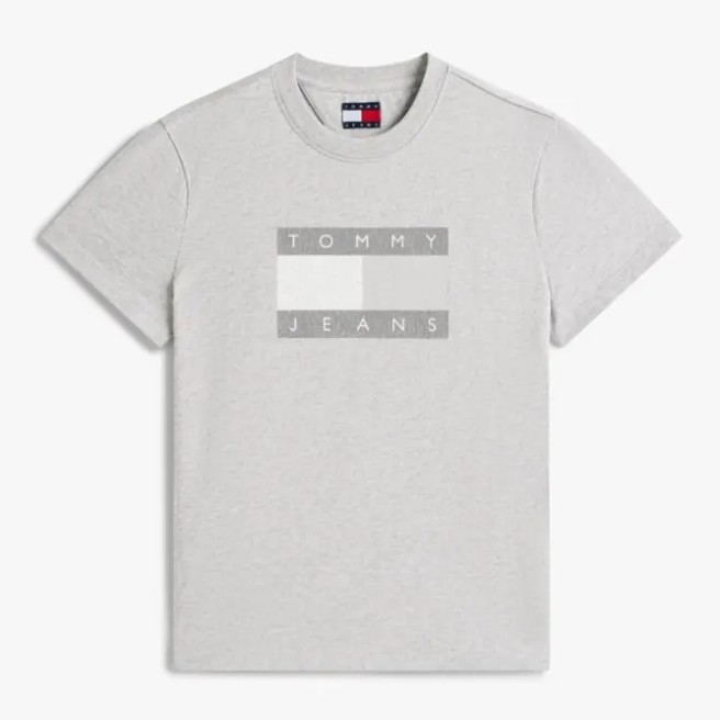 Μπλούζα με κοντό μανίκι TJW flag ss Grey Tommy jeans