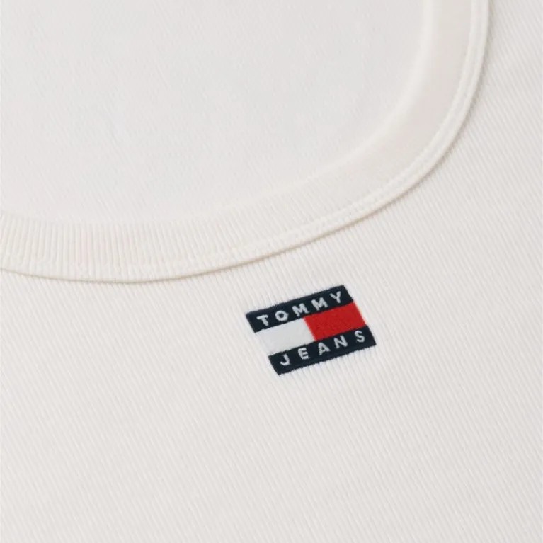 Blouse rib badge White Tommy jeans