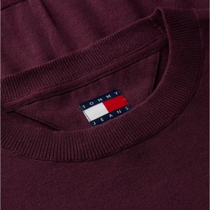 Boxy Πουλόβερ Με Κλασική Λαιμόκοψη Essential crew Bordeaux Tommy jeans