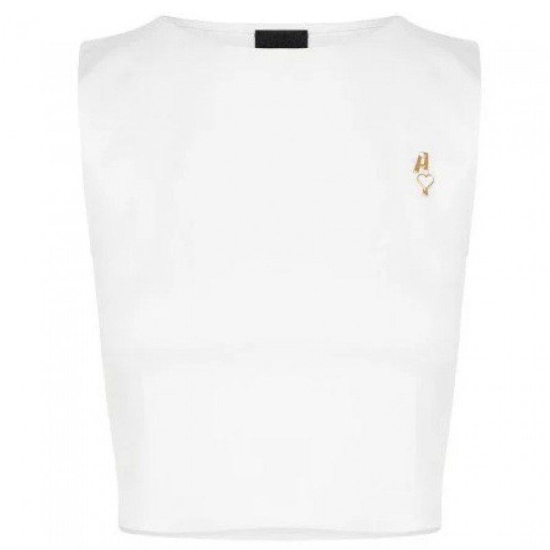 Cropped sleeveless top White Access