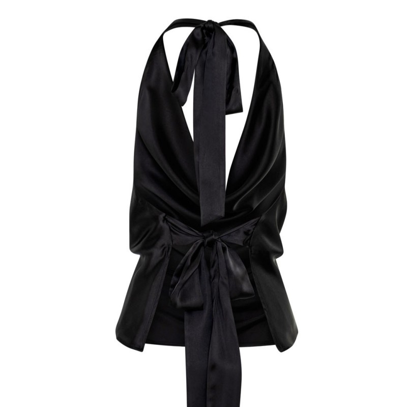 Τόπ σατέν ντραπέ Black Access