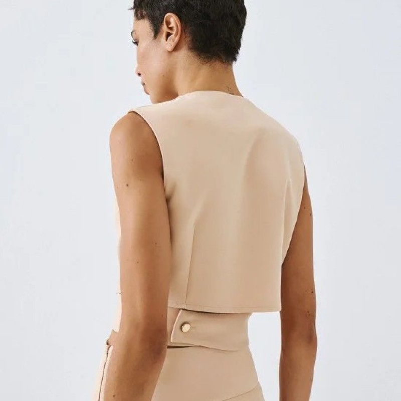 Τόπ αμάνικο δετό Beige Access