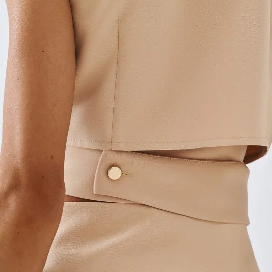 Τόπ αμάνικο δετό Beige Access