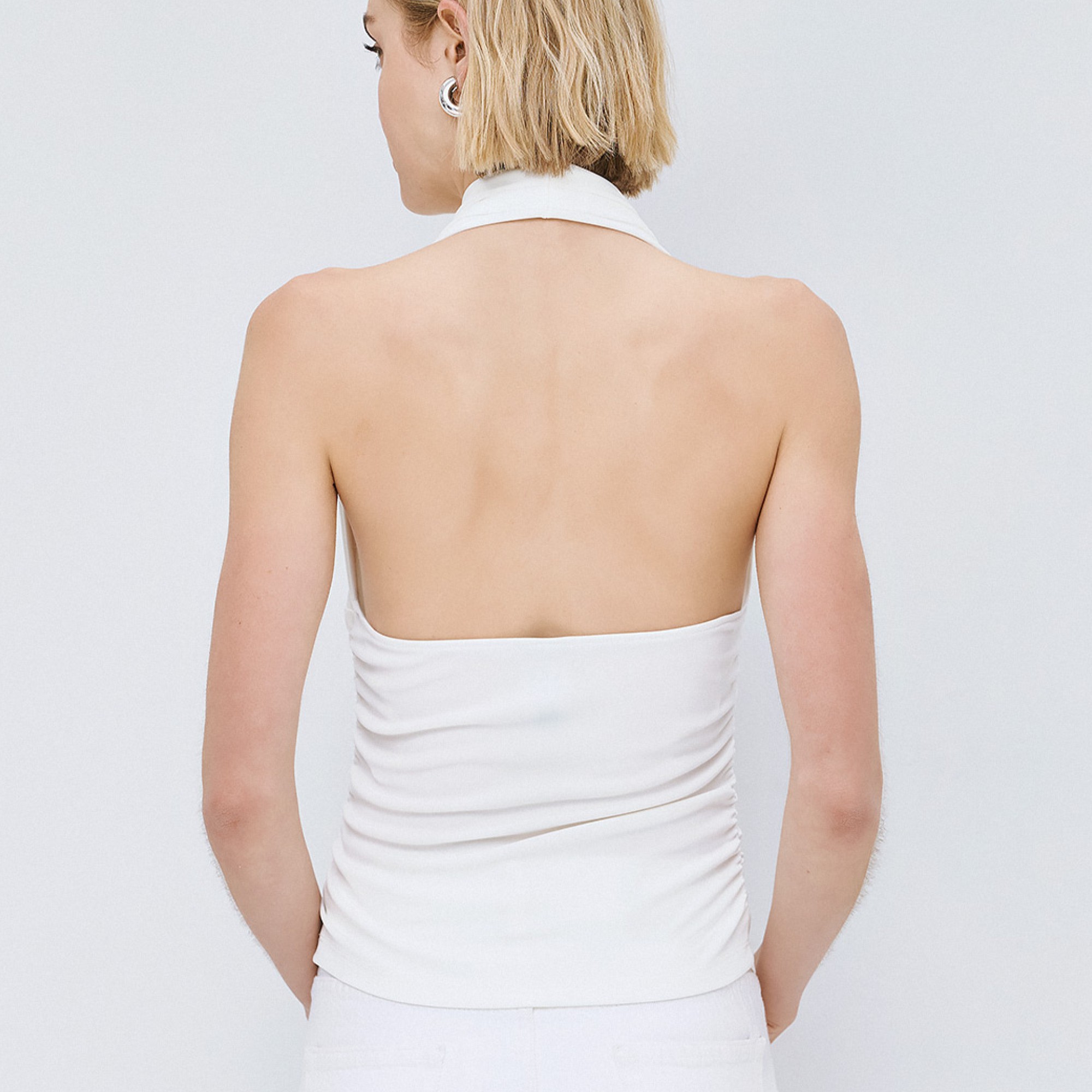 Τοπ halter ζέρσεϊ White Access