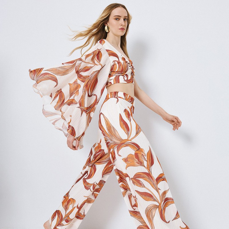 Τόπ εμπριμέ με ένα μανίκι Orange Access