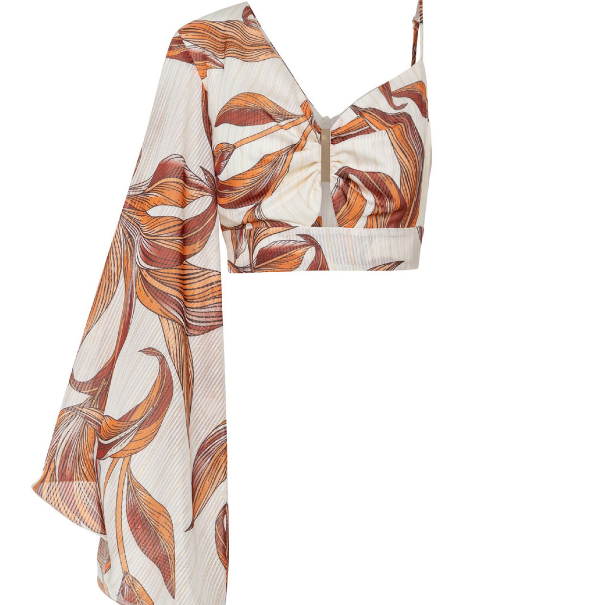 Τόπ εμπριμέ με ένα μανίκι Orange Access