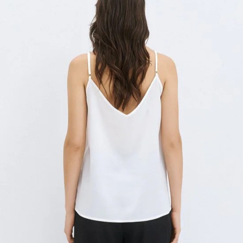 Τόπ με τιράντες σατινέ White Access